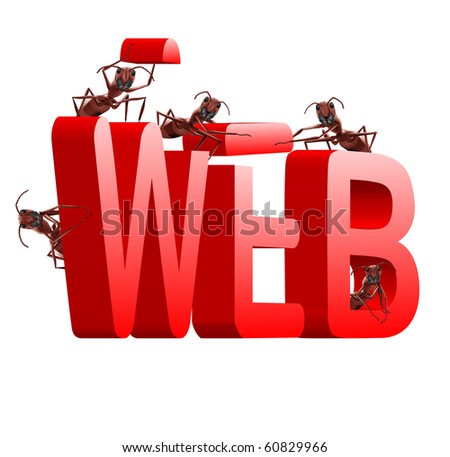 web website internet site under construction ants building word www