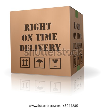 right on time delivery shipment cardboard box logistic package sending