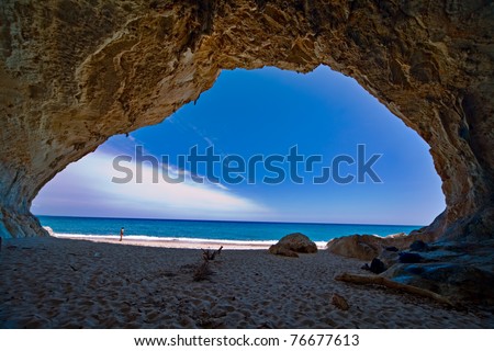 cave paradise blue sea and sky relaxation paradise on beach tourism tropical island spectacular landscape scenic view