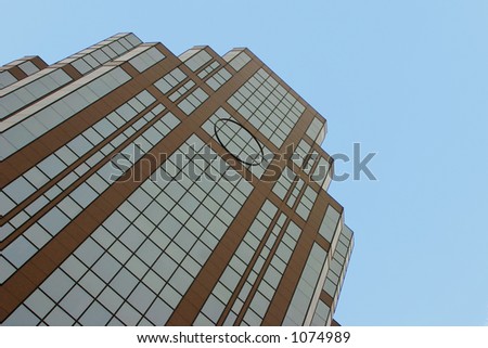 tilted building with round windows