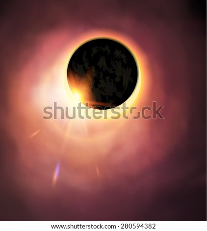 Eclipse vector illustration.