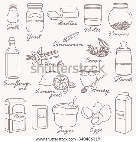 Ingredients Illustrations ~ Stock Ingredients Vectors