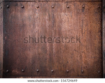 Old Metal Background With Rivets