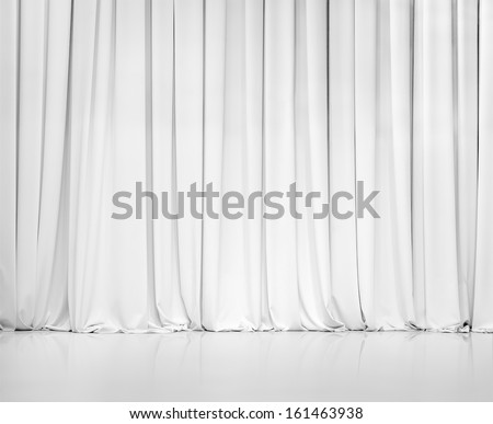 White Curtain Or Drapes Background