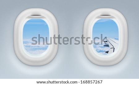 Two Airplane Or Jet Windows