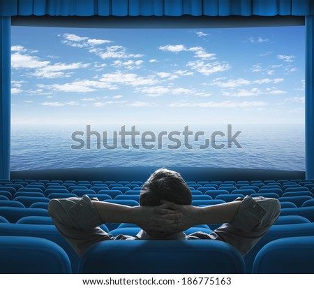 sea or ocean on cinema screen