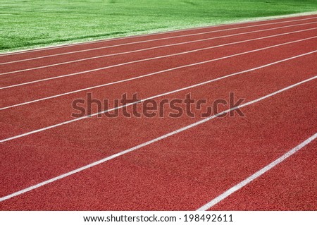 Stadium rubber running tracks