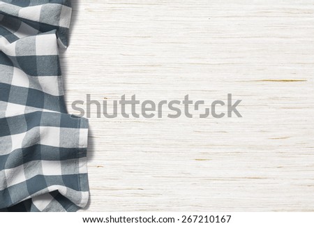 kitchen table background with picnic cloth