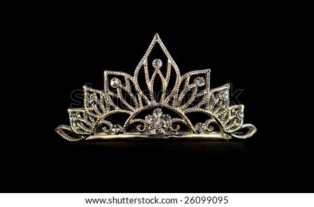 stock photo Diadem or tiara on black background