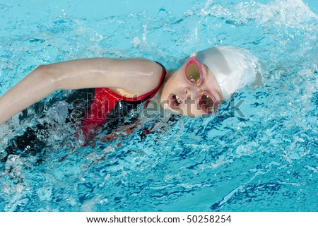 stock photo : Girl swimming clipart swimming girl. stock photo : Girl swimming