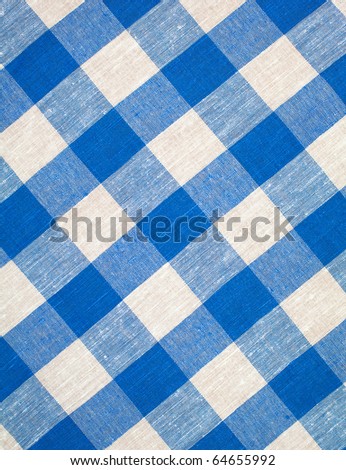 blue checked fabric tablecloth hi res