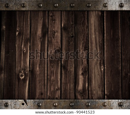 old metal and wood medieval background