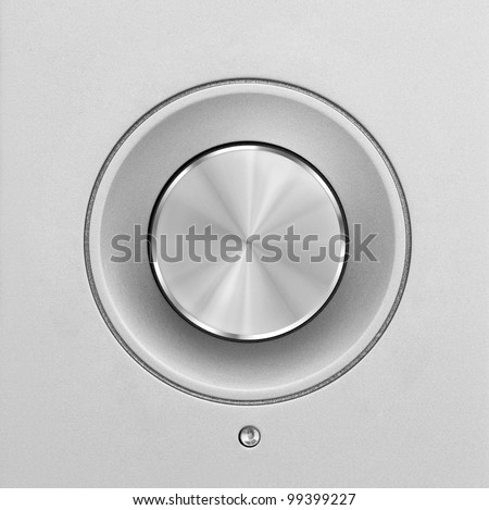 aluminum or silver volume knob button