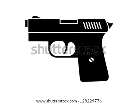 Gun Icon Stock Vector Illustration 128229776 : Shutterstock