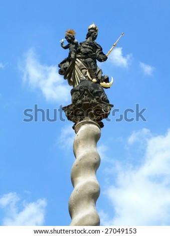 Marian column.The object is located in the Czech Republic