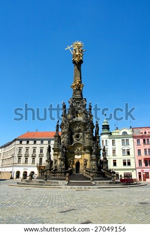Baroque sculpture. The sculptureÂ´s name is The column of the Holy Trinity.The object is located in the Czech Republic