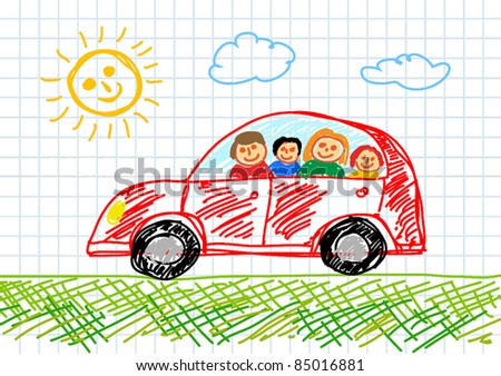 Red Car Drawing