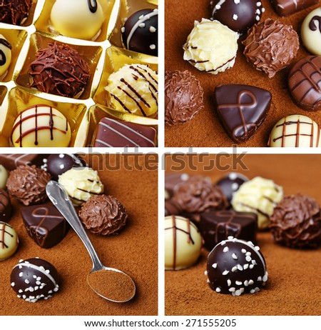 chocolate pralines - detail