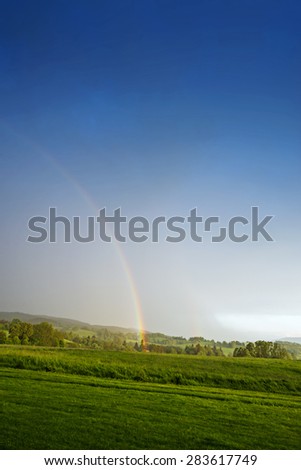 rainbow after storm