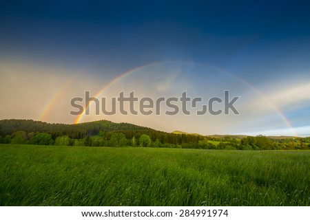 rainbow after storm
