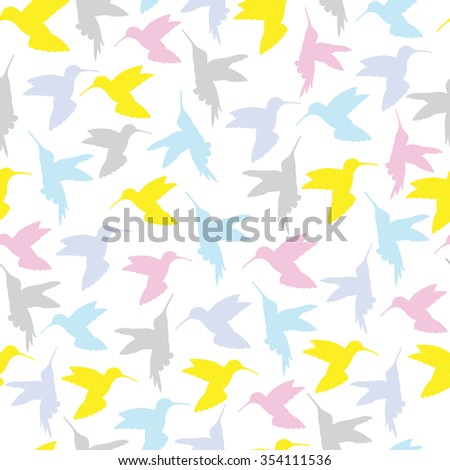 Bird colorful Seamless pattern background