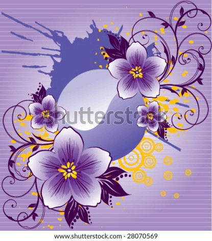 abstract purple flowers