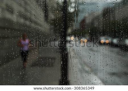 running under rain