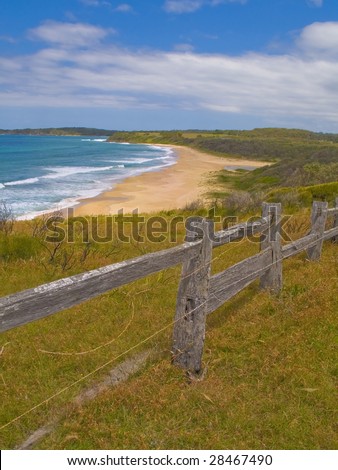 Remote beach in NSW Australia
