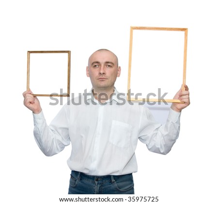 adult men with networks . Isolated over white with paths