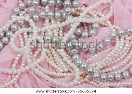 elegant pink fabric with pearls can use as wedding background