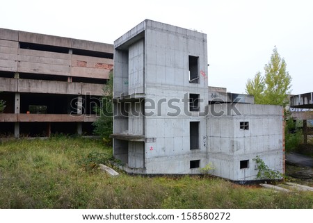 An abandoned complex of Razsochy in Slovakia, a project for hospital on verge of communism.
