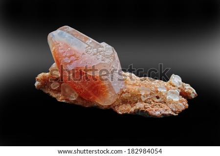 Calcite with red phantoms from Gemerska Ves, Slovakia.