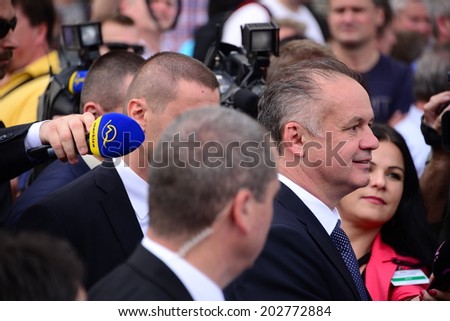 Presidential inauguration of Andrej Kiska on June 15, 2014 in Bratislava, Slovakia.