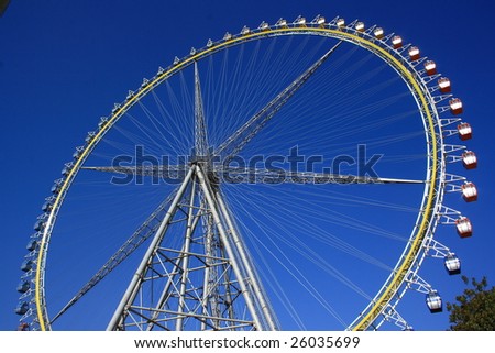 Carnival amusement park Ferris wheel