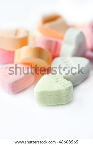 Valentine candy hearts (swallof Dof)