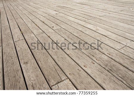 Wooden deck or outdoor terrace