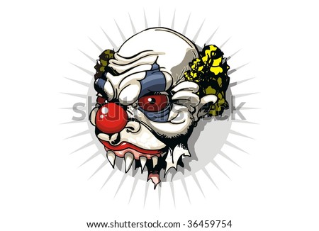 stock vector Evil Clown