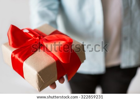 Man giving present