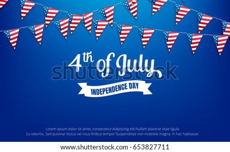 Fourth of July. 4th of July holiday banner. USA Independence Day banner for sale, discount, advertisement, web etc