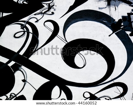 black and white swirls. lack and white swirl