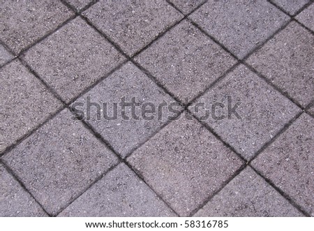 Square tiled sidewalk
