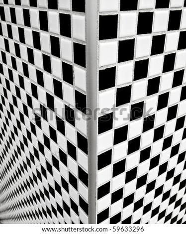Corner View Of Black And White Ceramic Tiles Stock Photo 59633296 ...