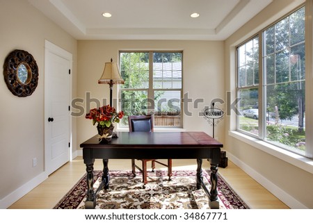 Staged home office