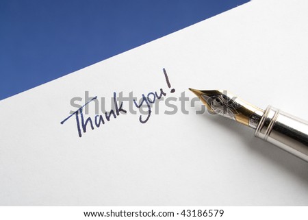 Fountain Pen with Thank You Note