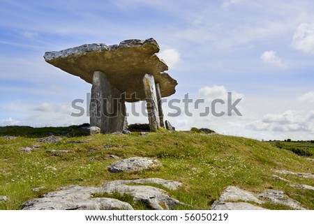 Poulnabrone Dolmen Stones in the Republic of Ireland