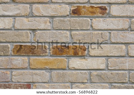 Vintage style brick wall. Focus across entire surface.