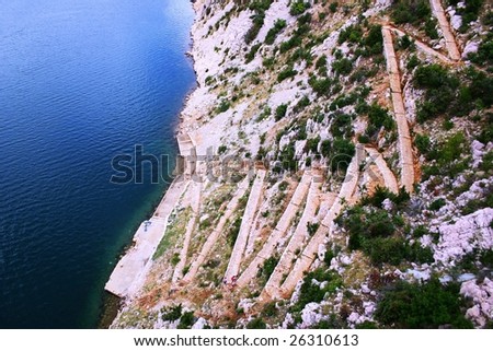 path to the sea in Croatia on the Adriatic coast