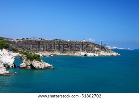 coast nearby Vieste, south Italy