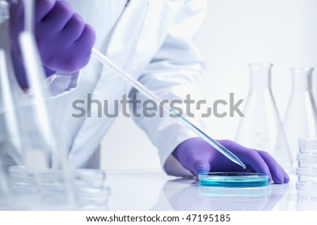 close up of biotechnology research in laboratory