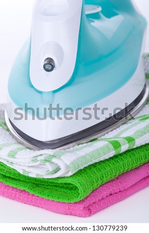Electric iron and color clothes